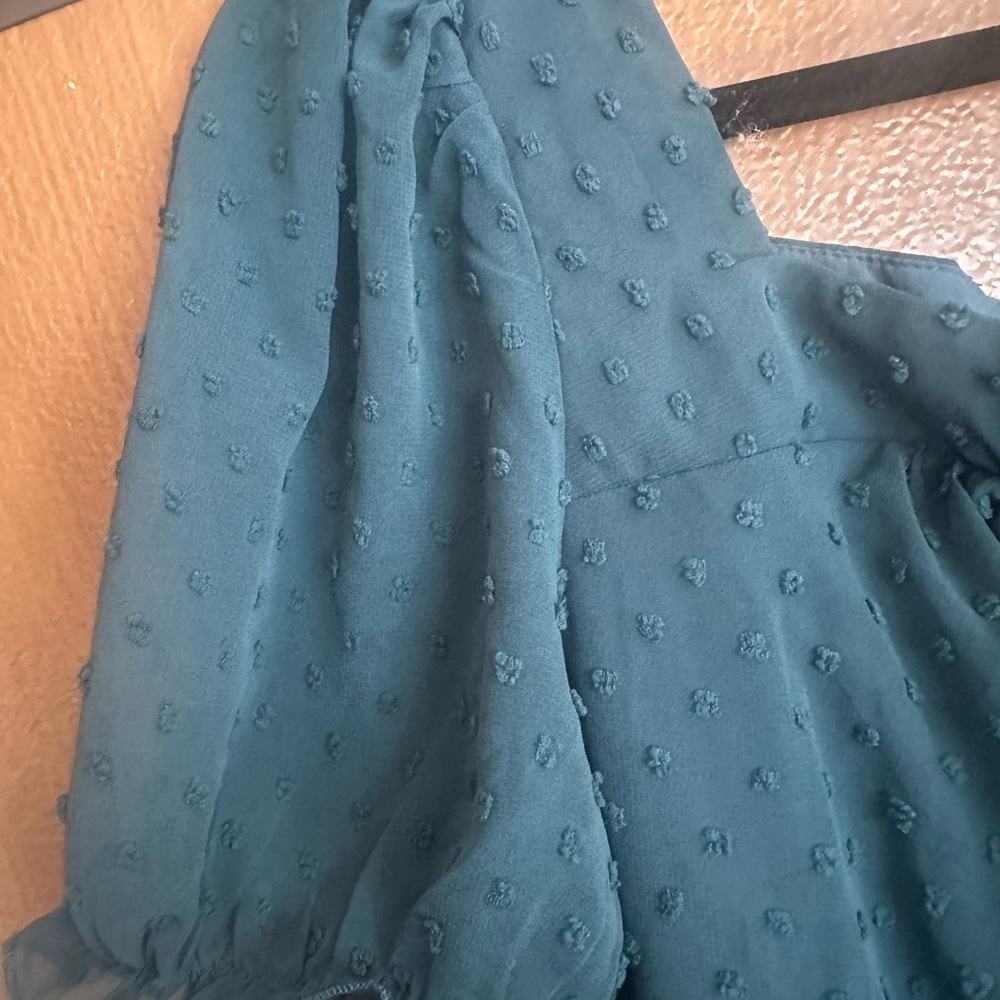 Teal Textured Dress - Picture 5 of 5